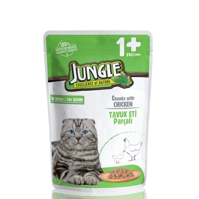 Jungle Adult Cat Food Pouch Chicken